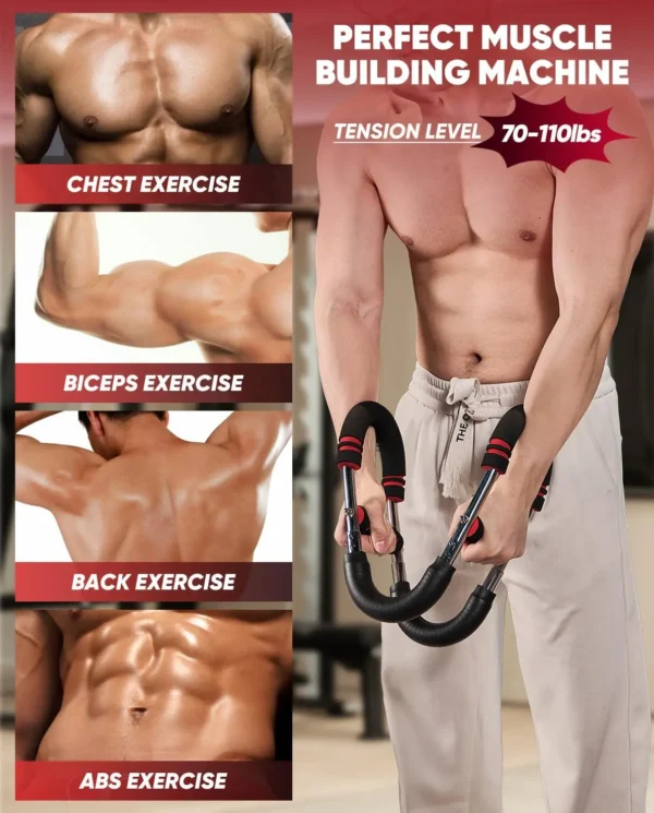 Saker Twister Arm Trainer – Adjustable Strengthener Arm Exercise Equipment, Chest Workout Equipment