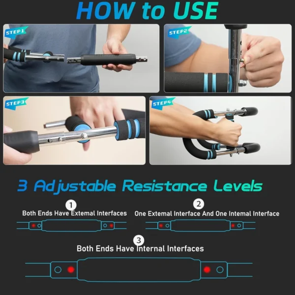 Twister Arm Trainer for Women Workout Equipment for Women | 66-110lb Resistance | Forearm, Shoulder & Upper Body Strength Training Fitness Equipment