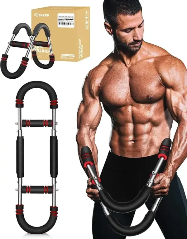 Saker Twister Arm Trainer – Adjustable Strengthener Arm Exercise Equipment, Chest Workout Equipment