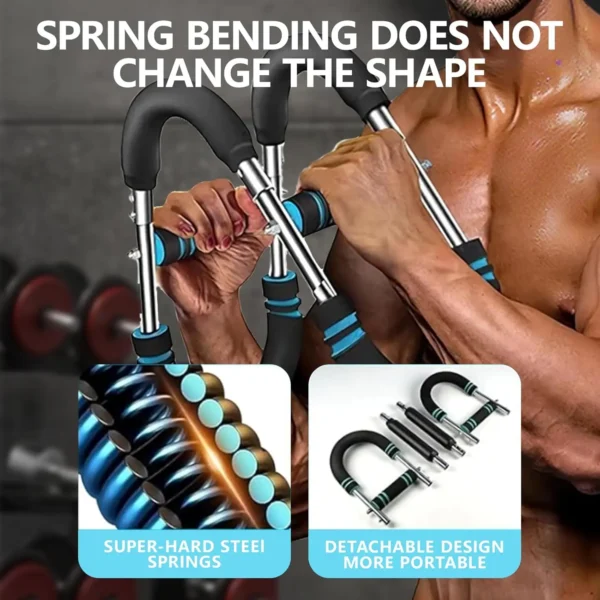 3-Level Twister Arm Trainer – Chest & Arm Workout Equipment for Men | Strength Training Twister Arm Device for Chest, Biceps, Triceps, Shoulders & Forearms