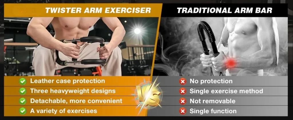 twister arm trainer vs traditional arm trainer