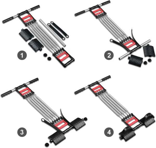 Tummy Trimmer Hand Gripper Chest Expander | Pull-Up Bars Spring Exerciser | Elastic Sit Up Pull Rope | Home Fitness Equipment for Abs, Arms, Chest & Full Body Workout